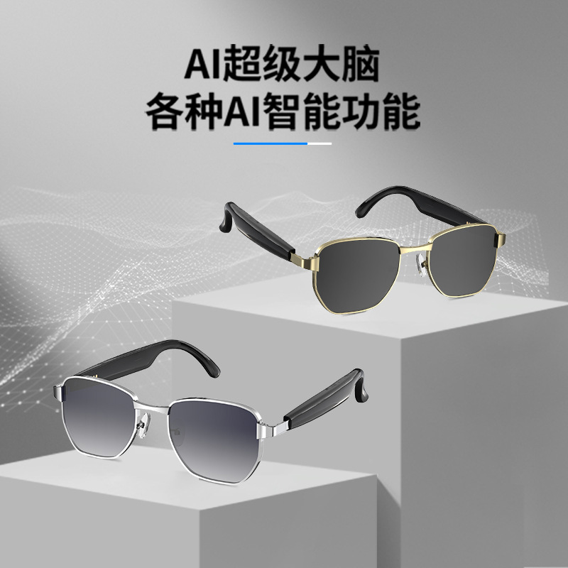 Nuevos productos transfronterizos Bluetooth inteligentes ai gafas de sol multifuncionales traductores en tiempo real auriculares para llamadas y escuchas de música