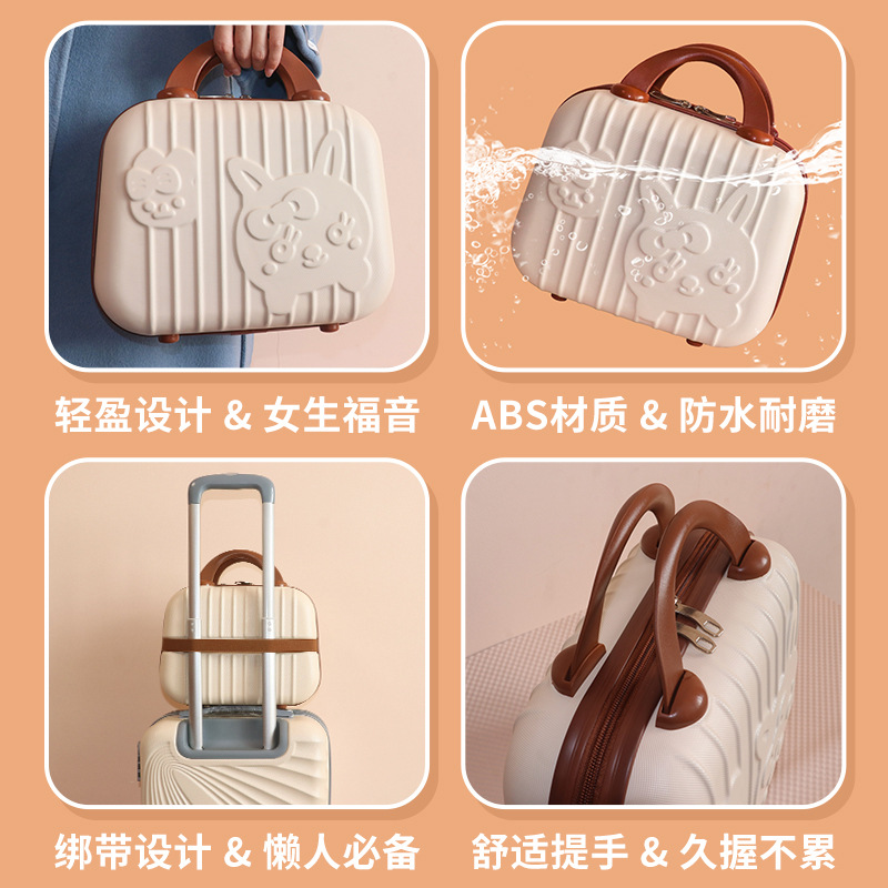 En línea Celebrity nuevo conejito caso cosmético de la boda cumpleaños regalo Luna Llena mango portátil 3D lindo estudiante femenino