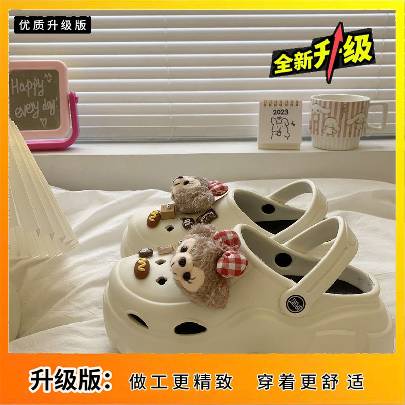 【可拆卸】足弓支撑夏季小清新eva厚底外穿减龄百搭防滑洞洞鞋女|undefined