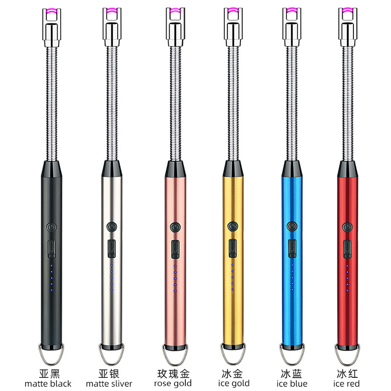 Fabricantes al por mayor Arco Tipo-c Cargador Encendedor Estufa de gas Encendido Agarre Exalargue Cocina Encendedor Transfronterizo Chong