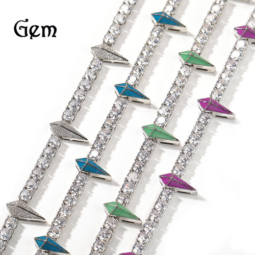 Hip-Hop Rap Black Panther Same Necklace Trendy Men's Niche Design Zircon Necklace Fashion Accessories Wholesale