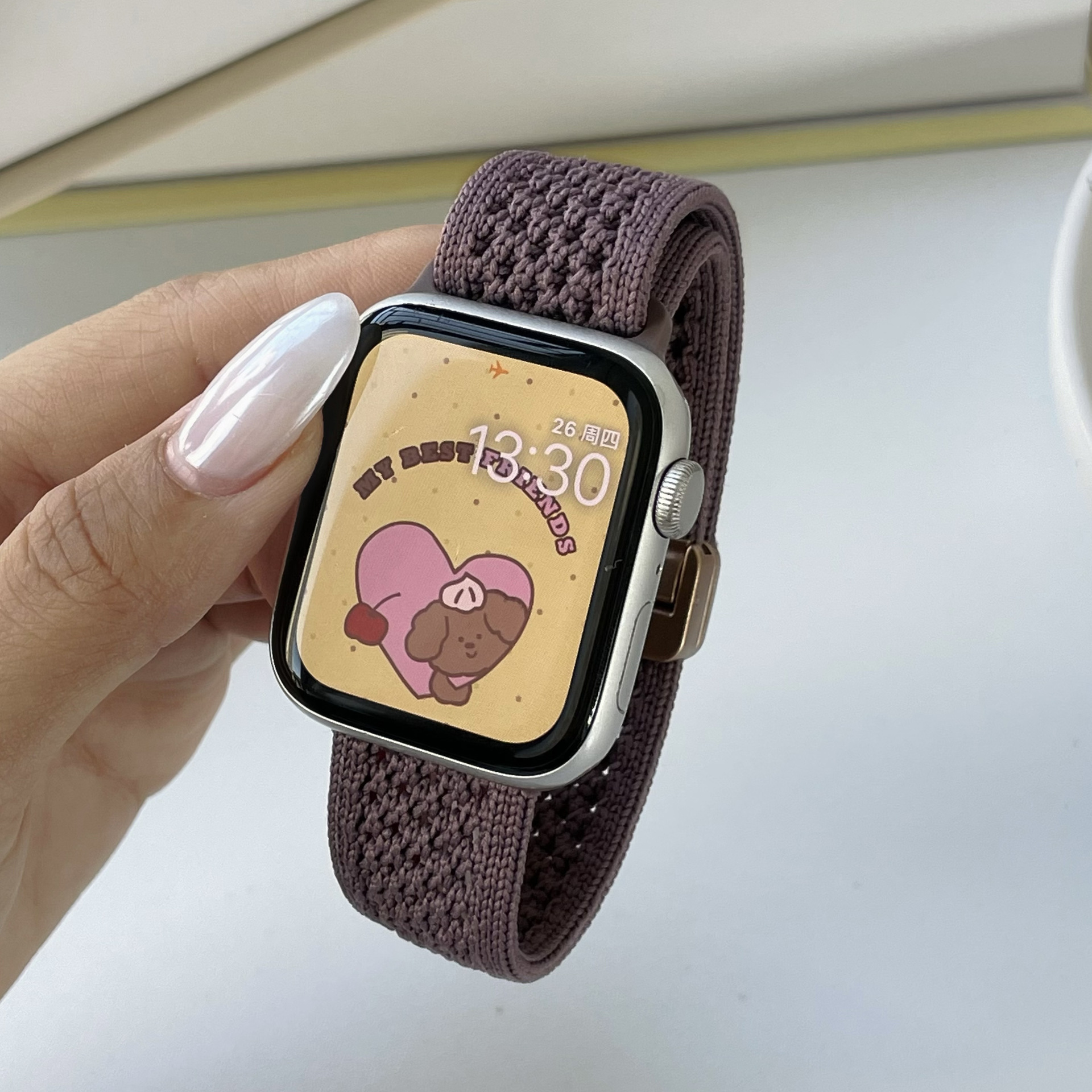 35g Weight Apple Smart Watch Magnetic Strap Classification Nylon Material Solid Color Pattern Fashion style Style Fashion Style Solid Color Apple Smart Watch Magnetic Strap 10