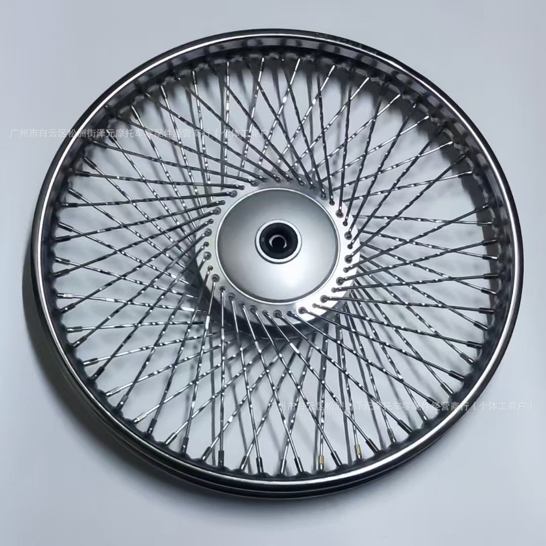Motorcycle Parts Cg125 Happiness Men's Motorcycle Encrypted 72 Steel Wire Assembly Motorcycle Front and Rear Steel Rims