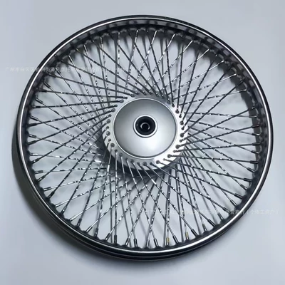 Motorcycle Parts Cg125 Happiness Men's Motorcycle Encrypted 72 Steel Wire Assembly Motorcycle Front and Rear Steel Rims (Motorcycle wheel hub) - single-front-wheel-rim-1418
