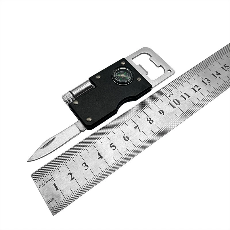 Многофункциональный подарочный складной нож для открывания бутылок со светодиодной подсветкой, уличный многоцелевой компас, подарочный нож