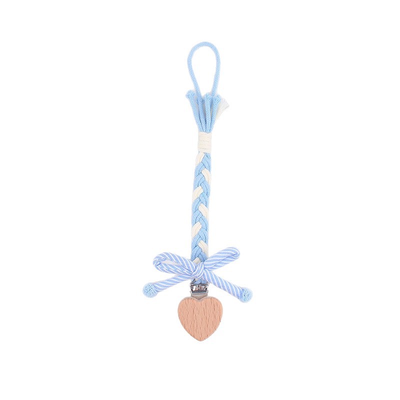 Macrame chupete de color tejido cadena anti-caída juguete recién nacido mordedor cuerda anti-caída