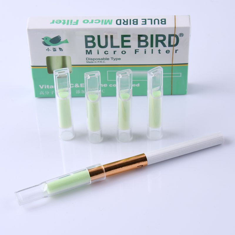 Original Green Bird Bird Cigarette Buckets Bulebird Men's Cigarette Filter Pixel Fine Disposal Filter Genuine 4
