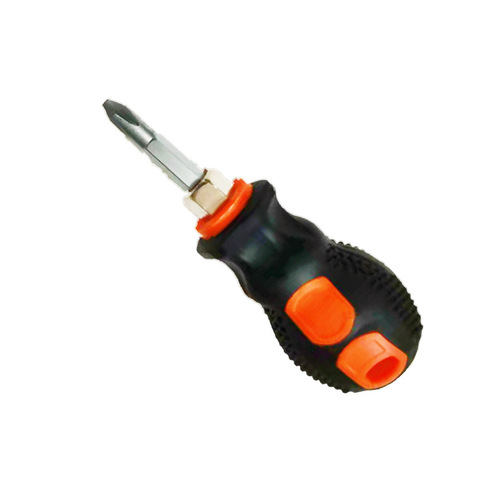 Manufacturer wholesale Chuangji dual-purpose screwdriver cross-shaped dual-purpose screwdriver carrot head short handle double-headed screwdriver