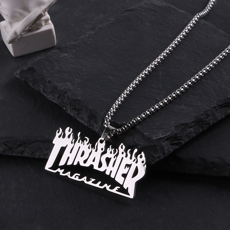 Universal retro necklace hip-hop style stainless steel