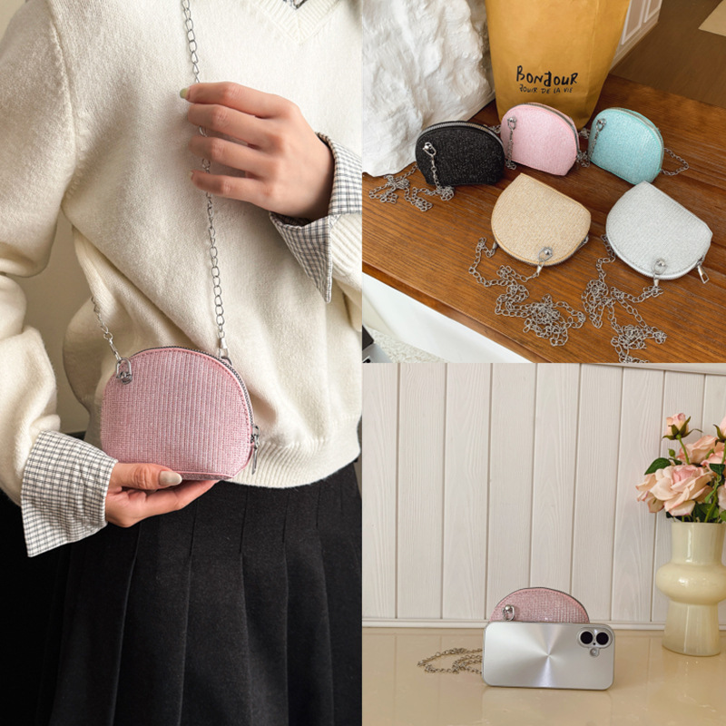 Korean-Style Girl Backpack, Fresh and Sweet, Simple Chain Solid Color Women's Bag, Casual Crossbody Shoulder Bag, Storage Coin Purse Korean-Style Girl Backpack, Fresh and Sweet, Simple Chain Solid Color Women's Bag, Casual Crossbody Shoulder Bag, Storage Coin Purse