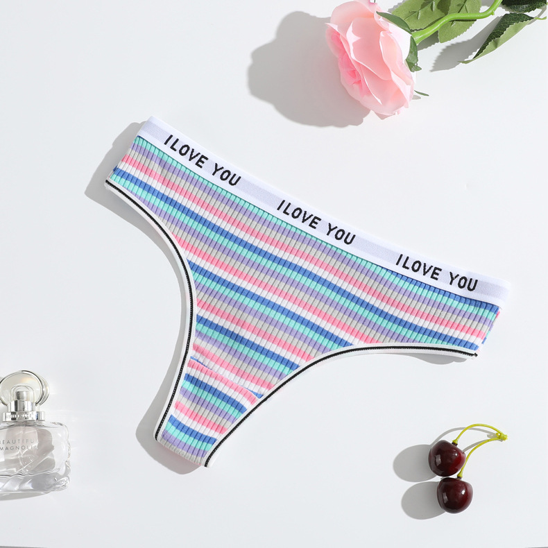 Nuevos productos de rosca de algodón, ropa interior cómoda, cintura baja, ropa interior transpirable, procesamiento personalizado.