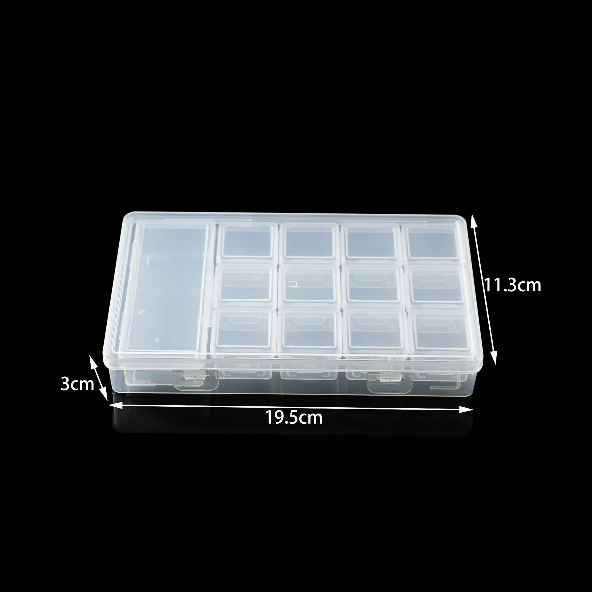 Коробка в коробке (1 13) Портативная прозрачная коробка ювелирных изделий Ремонт инструментов Части для хранения Коробка Независимая коробка упаковки