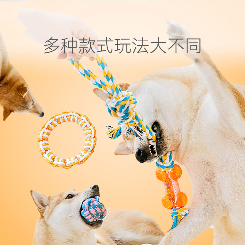 Molares de perro juguete cuerda mordedura cuerda de algodón mediano y pequeño perro entrenamiento 11 piezas conjunto interactivo mordedura resistente mascotas suministros