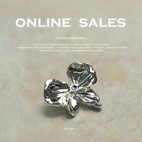 [Yisen] Xiaoxiang retro-style bow metal button blazer double-sided nipkin coat decorative buttons