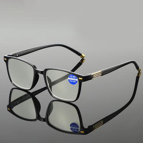 Fashionable anti-blue light high-definition comfortable reading glasses for men, middle-aged and elderly people, full-frame hyperopic reading glasses for street stalls wholesale