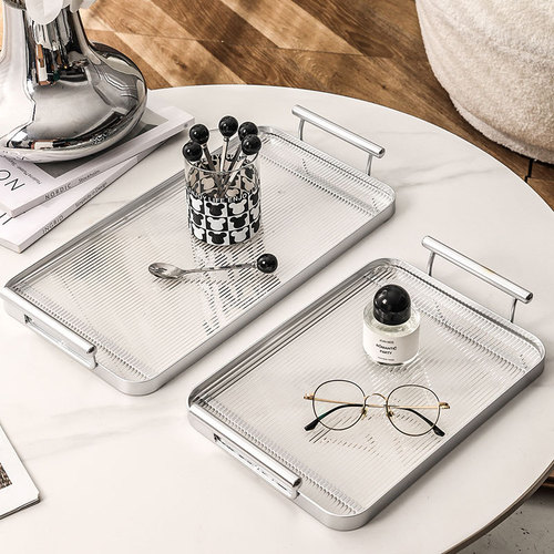 New Nordic style household acrylic tray creative plate high-end fashion tea tray dessert tray wholesale