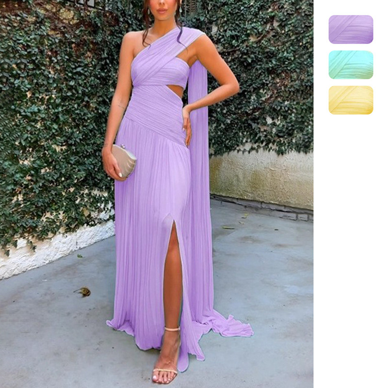 Independent Station Amazon European and American Women's Cross-border Fashion Strapless Pleated dress Strap Split Slim Fit Women's 8163 Independent Station Amazon European and American Women's Cross-border Fashion Strapless Pleated dress Strap Split Slim Fit Women's 8163