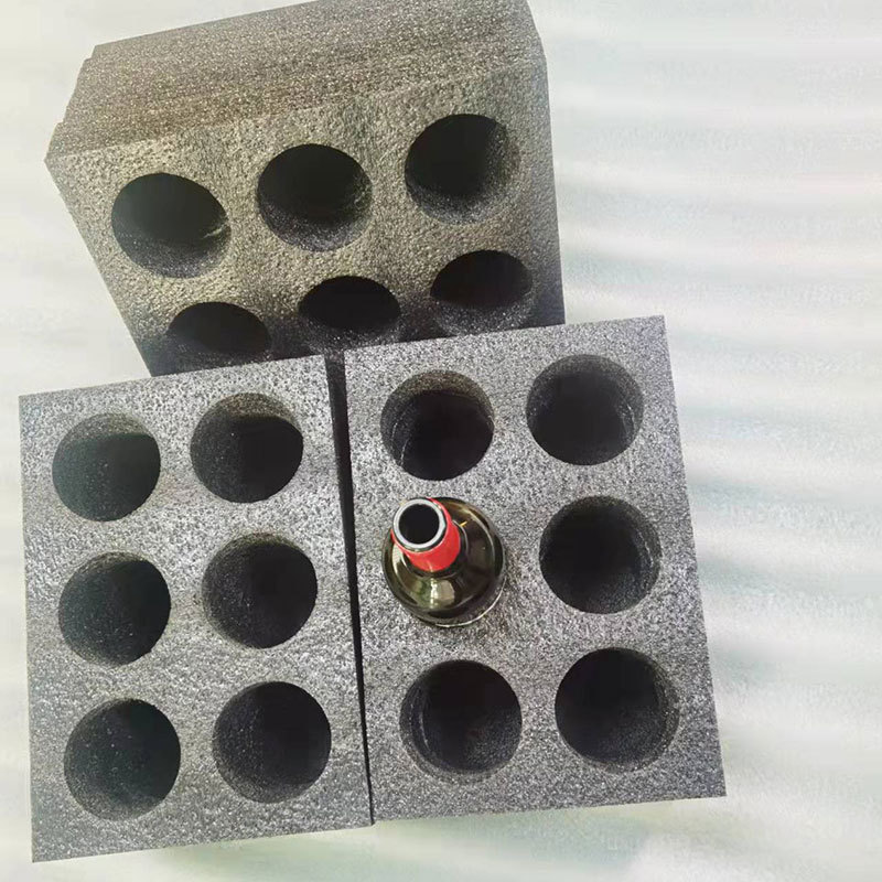 黑色epe珍珠棉珍珠棉纸板保护套红酒酒品内托珍珠棉包装内衬泡沫