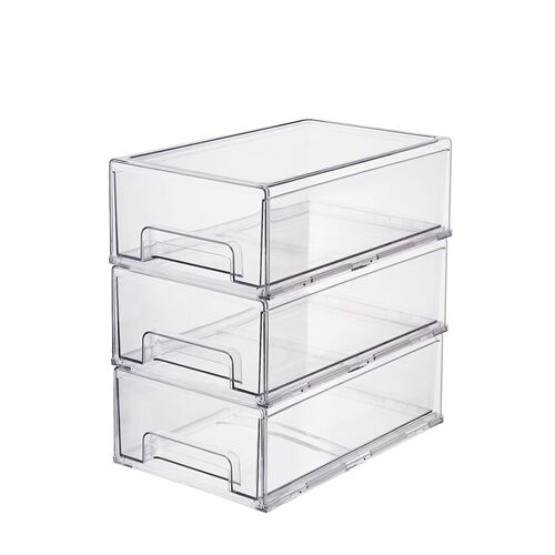 Medicine box drawer type household light luxury transparent acrylic multi-layer stackable dustproof large-capacity desktop storage box