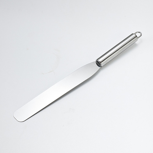 Stainless steel grease knife kitchen cake spatula home cream leveler knife baking tool curved scraper straight kiss knife