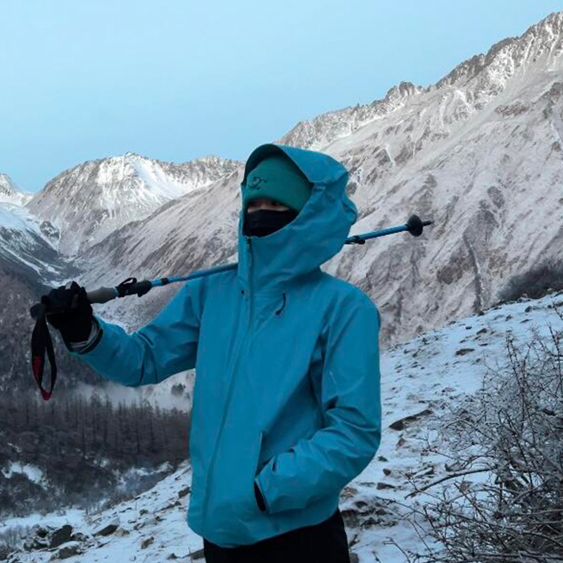 鸟家脂鲤蓝硬壳冲锋衣定制外套女秋季户外全热封防风防水男登山服|undefined