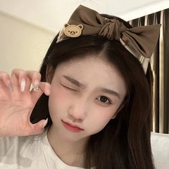 カーキクマヘアバンド、スーパーフェアリーライト高級ヘアピンヘッドバンド、フレンチハイヘッドトップスモールフレグランスリボンヘッドバンドヘアアクセサリー
