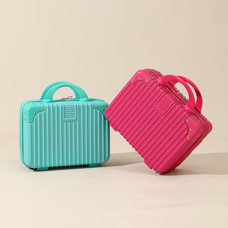 Korean version of 14 inch suitcase ladies suitcase bag travel bag with hand gift cosmetic box small travel finishing box wholesale