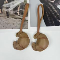 クリエイティブな手作り多層両面パッチクロワッサンストラップキーホルダーバッグペンダントニッチパンペンダント