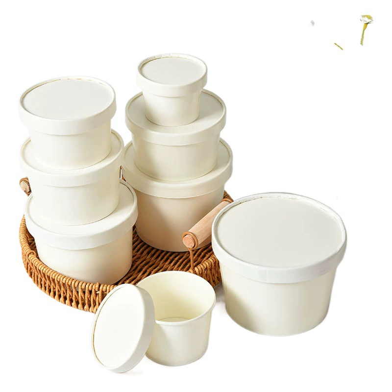 Одноразовые Шар Мороженого Бумажный Стаканчик Мороженое Бумажный Шар Мороженое Жареный Йогурт Десерт Круглый Бумажный Чаша с крышкой