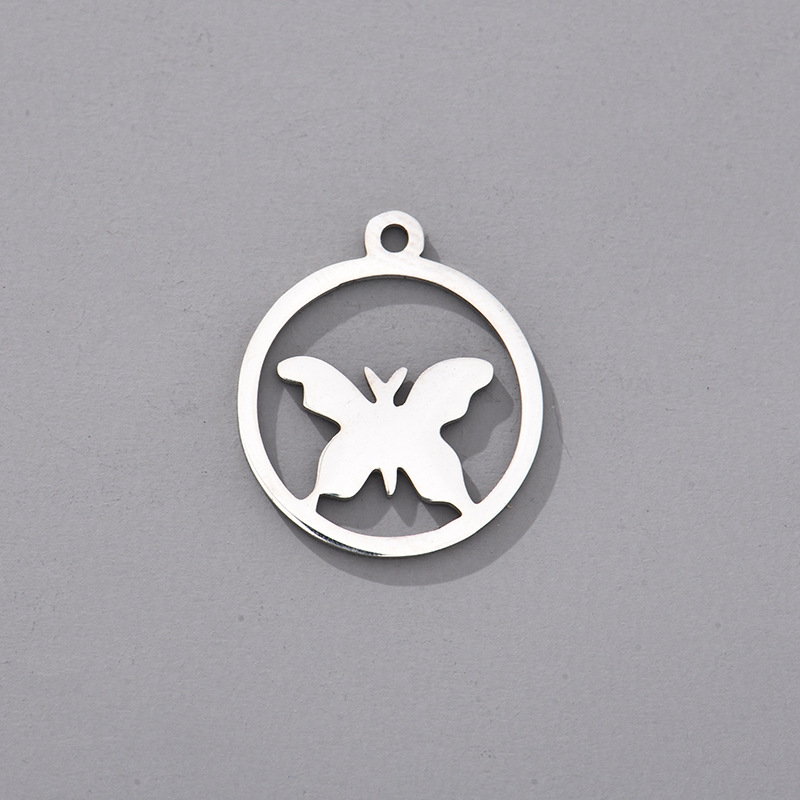 Varios accesorios de collar colgante de metal de acero inoxidable mariposa love DIY accesorios de joyería con pulsera combinada