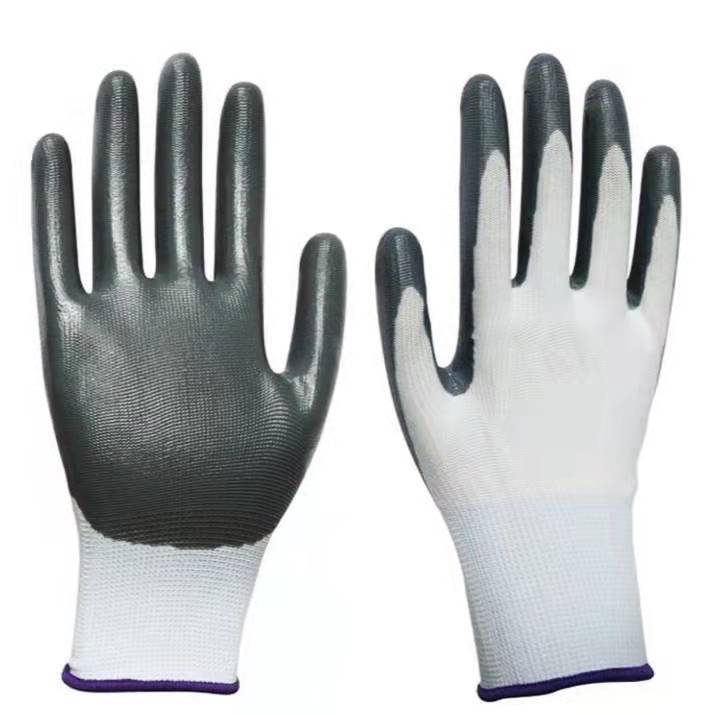 Guantes de trabajo de nailon N518, resistentes al desgaste y antideslizantes, protección laboral industrial