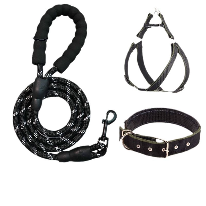 Поводок для домашних животных круглая веревка ремень безопасности для собак большая веревка для собак Светоотражающие светящиеся принадлежности для домашних животных смелая веревка для ходьбы собак