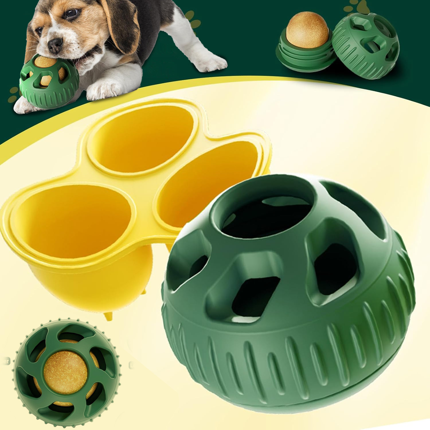 Molde de bola de comida lenta verde 丨