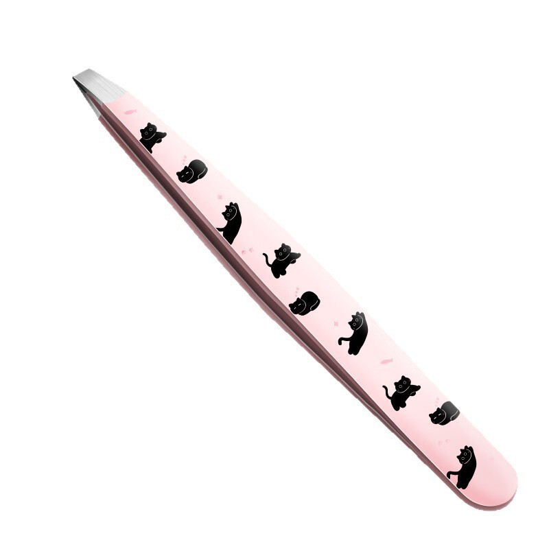 Clips de cejas de acero inoxidable, clips de cejas de reparación, lindos clips de cejas de gato negro, pinzas de cejas de barba pequeñas, clips de cejas nuevas