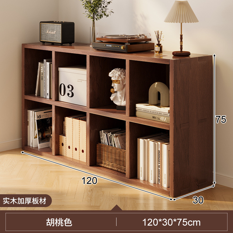 Gabinete de almacenamiento de ventana salediza de madera maciza, gabinete de rejilla, alféizar de la ventana, estantería, pequeño gabinete en el balcón, estantería de almacenamiento, estantería baja