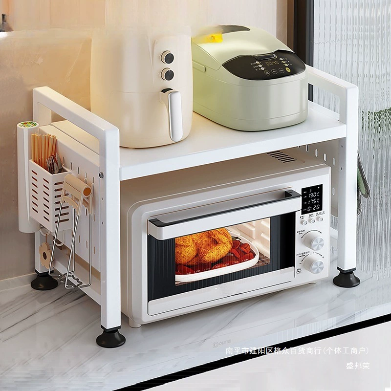 Выдвижная кухонная стойка для микроволновой печи, стойка для духовки, бытовая столешница, настольная двухслойная рисоварка, кронштейн для хранения