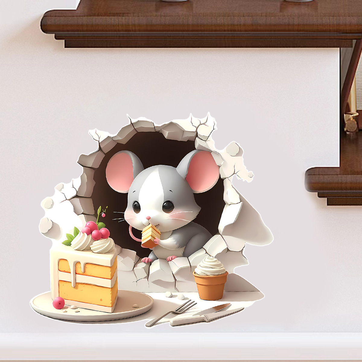 Autocollants muraux 3d décoratifs pour masquer les trous_voghion.com