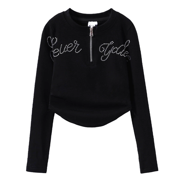 Black long-sleeve with zipper