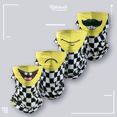 Cartoon Emoji Sunscreen Face Mask Summer Men Trend Motorcycle Riding Face Mask UV Protection Neck Cooling Silk Scarf Women