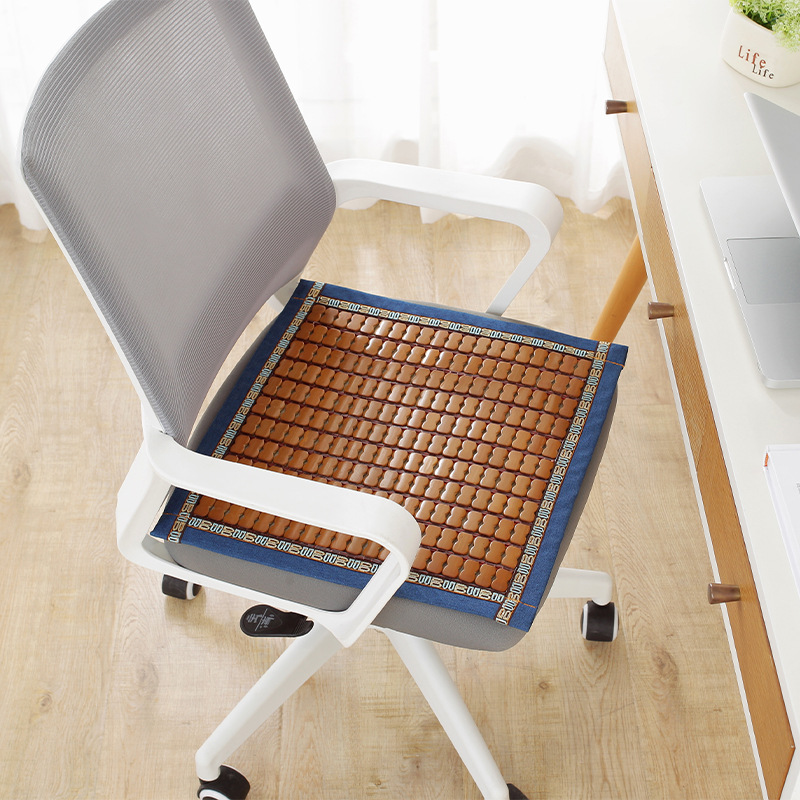 Verano Mahjong Mat cojín transpirable antideslizante silla de oficina Estera de bambú estera fresca del coche verano largo cojín silla Butt pad