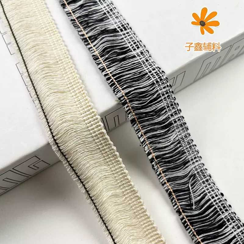 厂家供应3cm棉排须服装辅料花边沙发垫家纺辅料抱枕流苏花边带