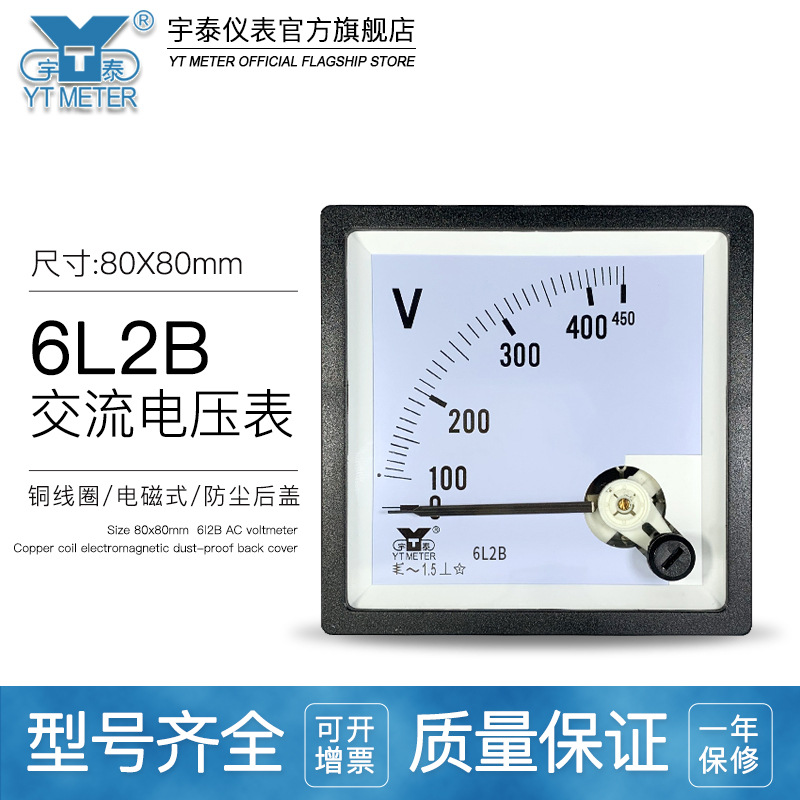 6L2B交流电压表250v 300v 450v 500v 600v 750v指针cp80 be80 ac