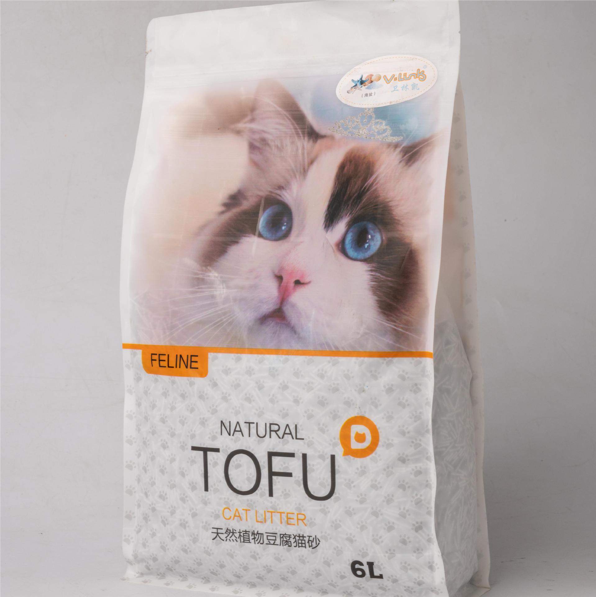 Pet Store Choice Tofu Cat Litter Fresh Sea Salt 2.0mm High-End Cat Litter Odor Control Good Clumping Strong Absorbent Quick Water Absorption