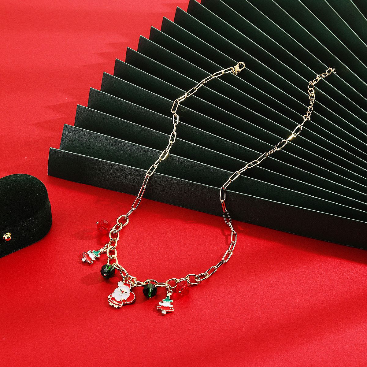 bijoux exclusifs nouveau produit collier de Noël collier de Noël multicouche collier de Noël_voghion.com