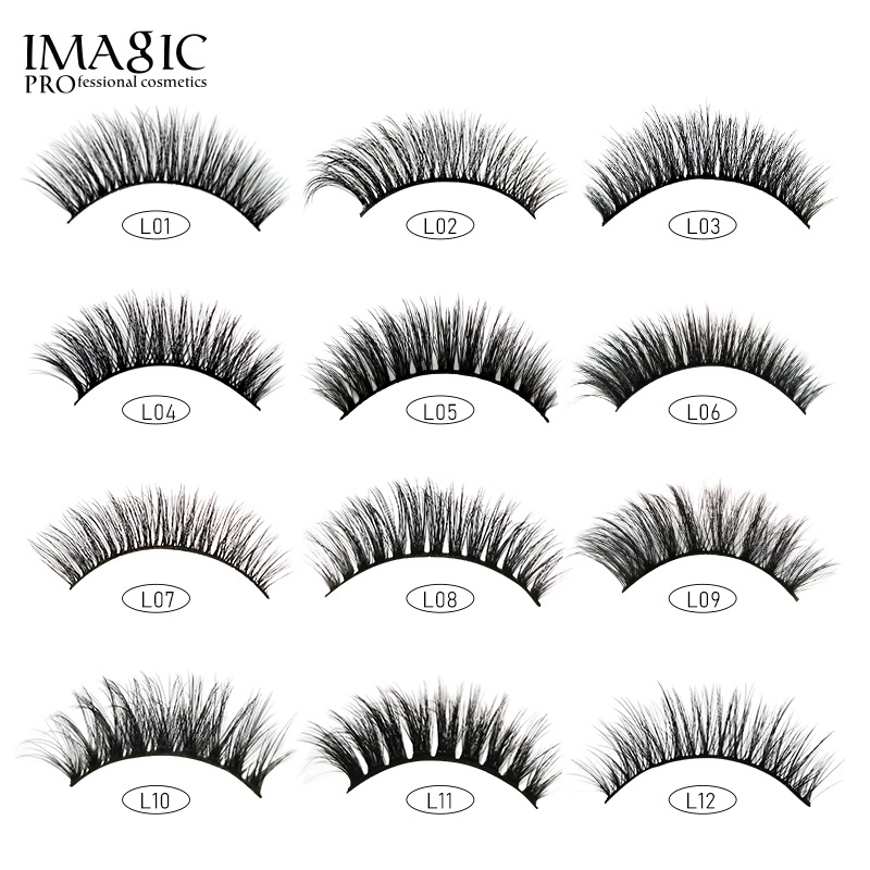 IMAGIC3D化纤假睫毛10对棉线软梗自然仿真自粘眼睫毛Eyelash爆款