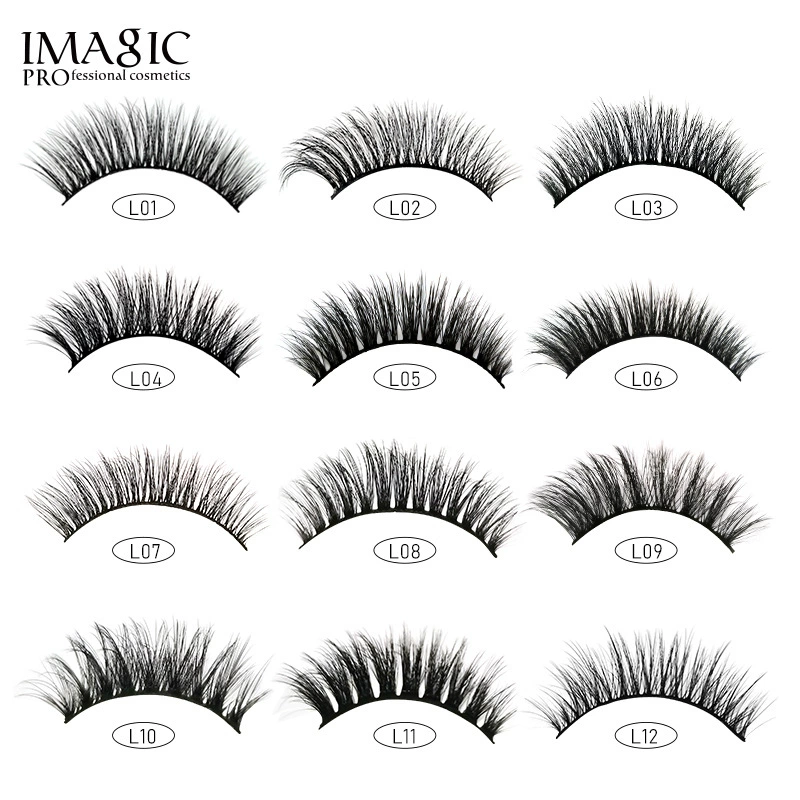 IMAGIC Самоклеящиеся наращиваемые false eyelashes, 3D, 10 пар