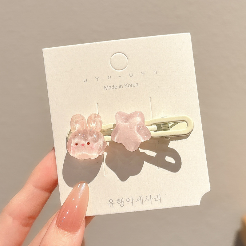 Horquilla de dopamina estrella para niños 2025 nuevo lindo clip de pico de pato flequillo en la frente horquilla lateral tocado al por mayor