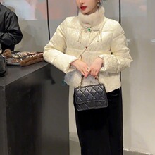 新中式国风盘扣白色棉衣女2023新款高级感超好看千金名媛棉服冬季