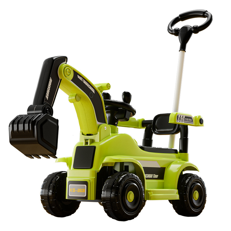 Excavadora eléctrica para niños, coche de juguete de control remoto para niños, gran tamaño para montar excavadora para bebés, coche de ingeniería para sentarse