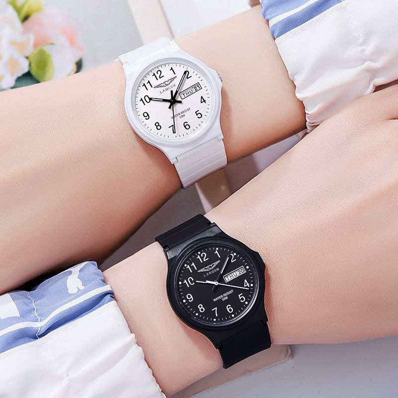 Examination Watch for Women, Junior High School, Middle School and High School Students, High-Looking Fashionable Luminous Calendar Quartz Watch for Women